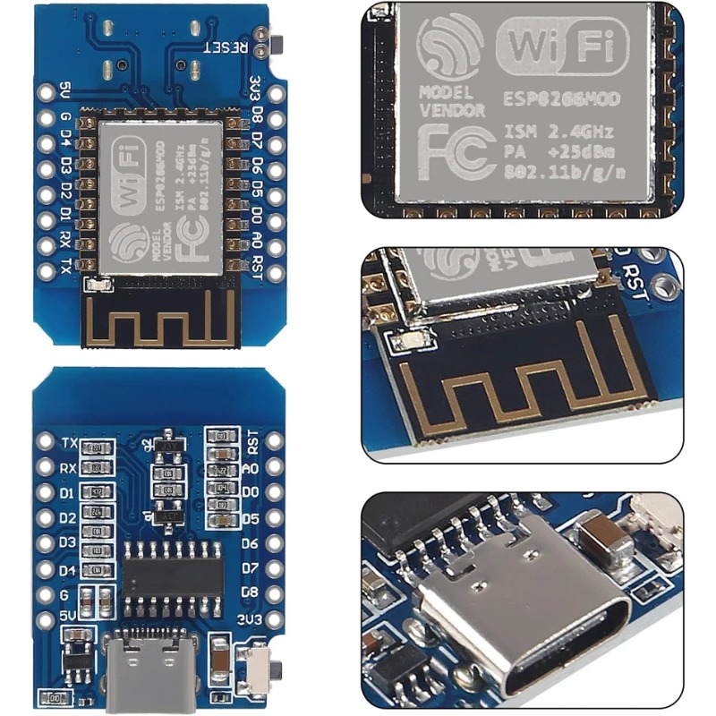 ESP8266 ESP-12F MINI D1 NodeMC - مراجعة Nodemcuv2 وسعره
