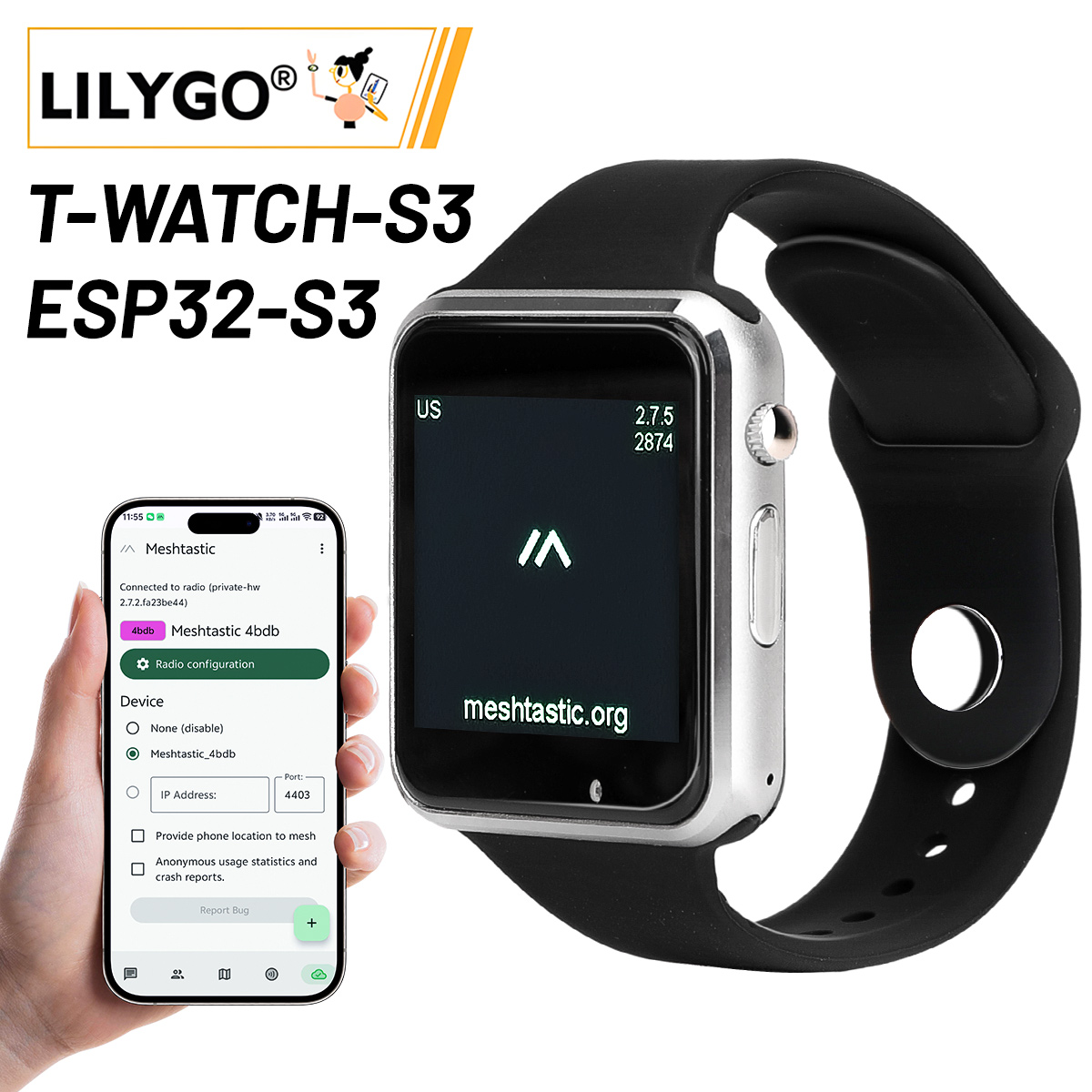 LILYGO T Watch S3 Lora Meshtas - مراجعة Ttgo T Watch وسعره